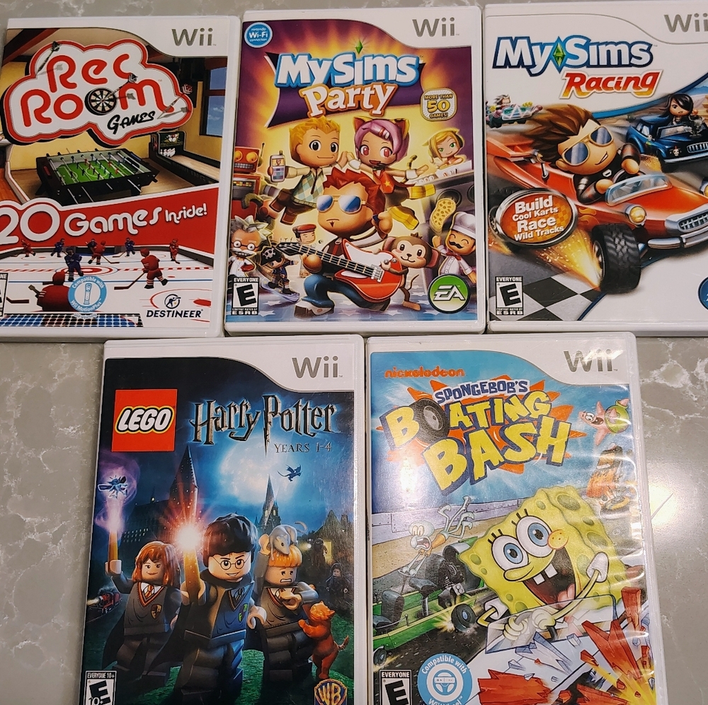 Nintendo Wii Game Bundle - Lot Of 5
